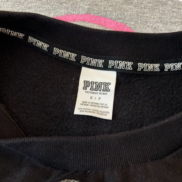 Victoria’s Secret PINK Polka Dot Holographic Sequin Bling Crewneck Sweatshirt-SM - Picture 3 of 10